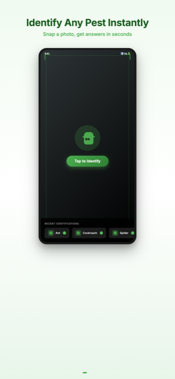 PestFriend identify screen shown on a phone